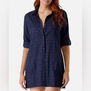 🌊 Tommy Bahama 100% Cotton Shirt Dress – Size XL